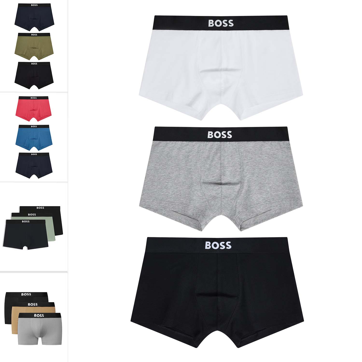 Hugo Boss黑标 男士时尚休闲3件装四角平角内裤50544263 10272529