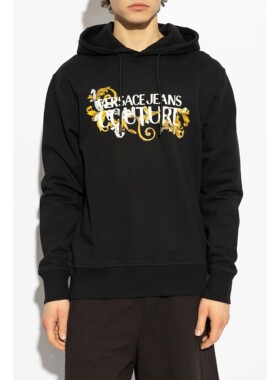 Versace/范思哲VJ 男士休闲奢潮印花连帽套头卫衣 78GAIC05 CF00C