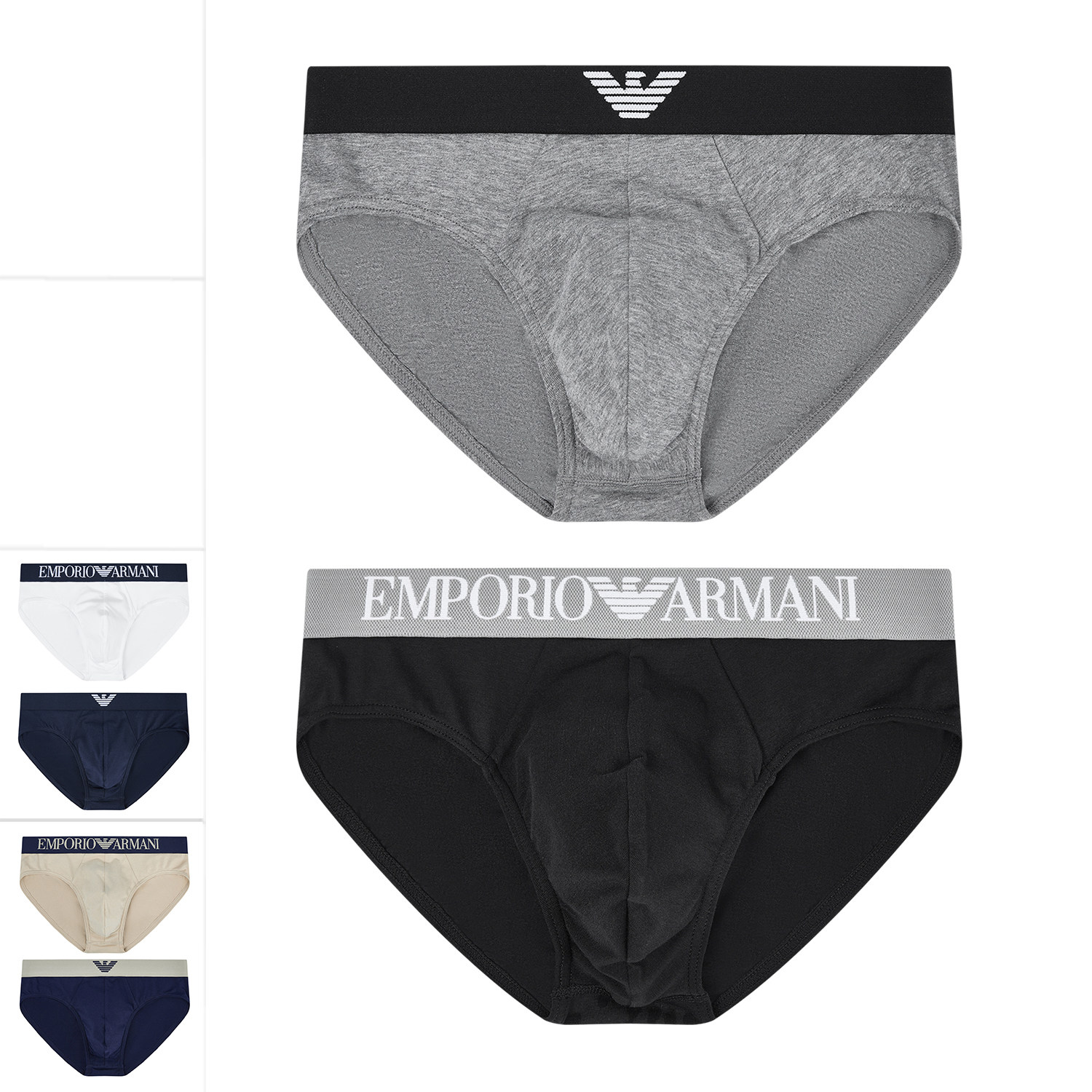 Armani/阿玛尼EA 男士鹰标2件装弹力三角内裤 EM000251 AF18881