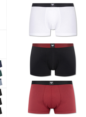Armani/阿玛尼EA 男士鹰标3件装简约四角内裤 EM002205 AF14987