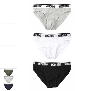 莫斯奇诺男士 252V1A1398 时尚 三角内裤 4402 潮牌3件装 moschino