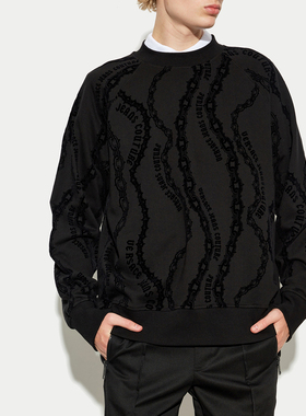 Versace/范思哲VJ 男士潮牌链条时尚休闲圆领卫衣 77GAI3X0 FS176