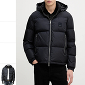 阿玛尼AX 男士 加厚保暖连帽外套羽绒服 Armani XM000348 AF12286