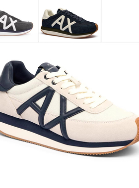 Armani/阿玛尼AX 男士潮牌时尚简约低帮休闲鞋 XM001750 AF19396