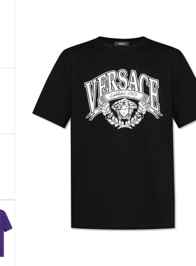 Versace/范思哲男士时尚休闲奢华美杜莎短袖T恤 1013302 1A15909