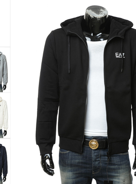 Armani/阿玛尼EA7 男士加厚毛里保暖连帽外套卫衣 8NPM38 PJVTZ