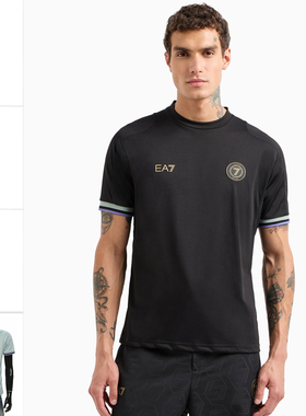 Armani/阿玛尼EA7 男士时尚修身弹力短袖T恤 7M000256 AF13537
