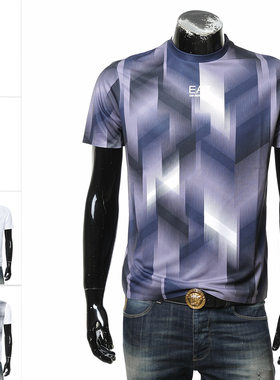 Armani/阿玛尼EA7 男士运动时尚休闲短袖T恤 7M000172 AF13758