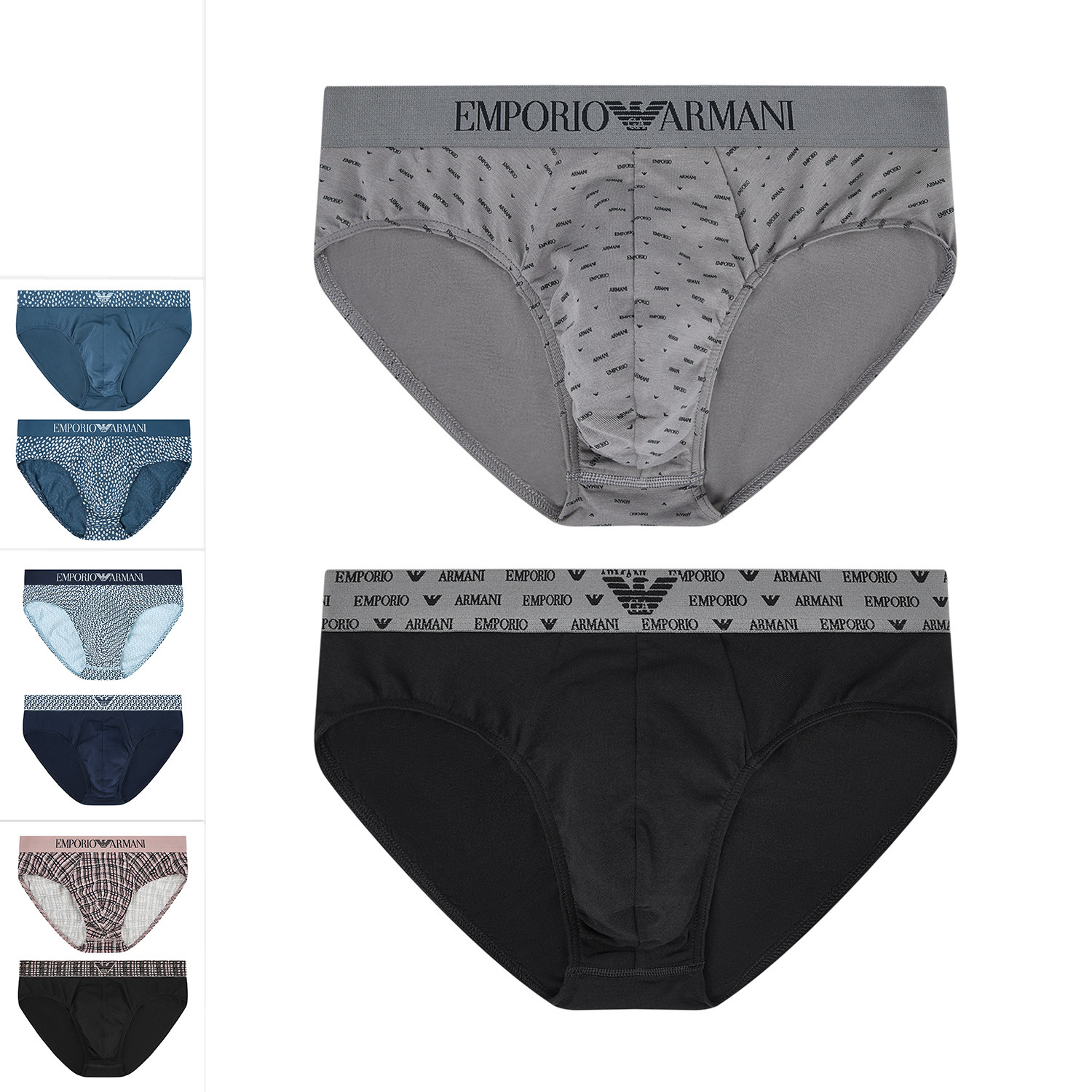 Armani/阿玛尼EA 男士鹰标2件装弹力三角内裤 EM000251 AF18885