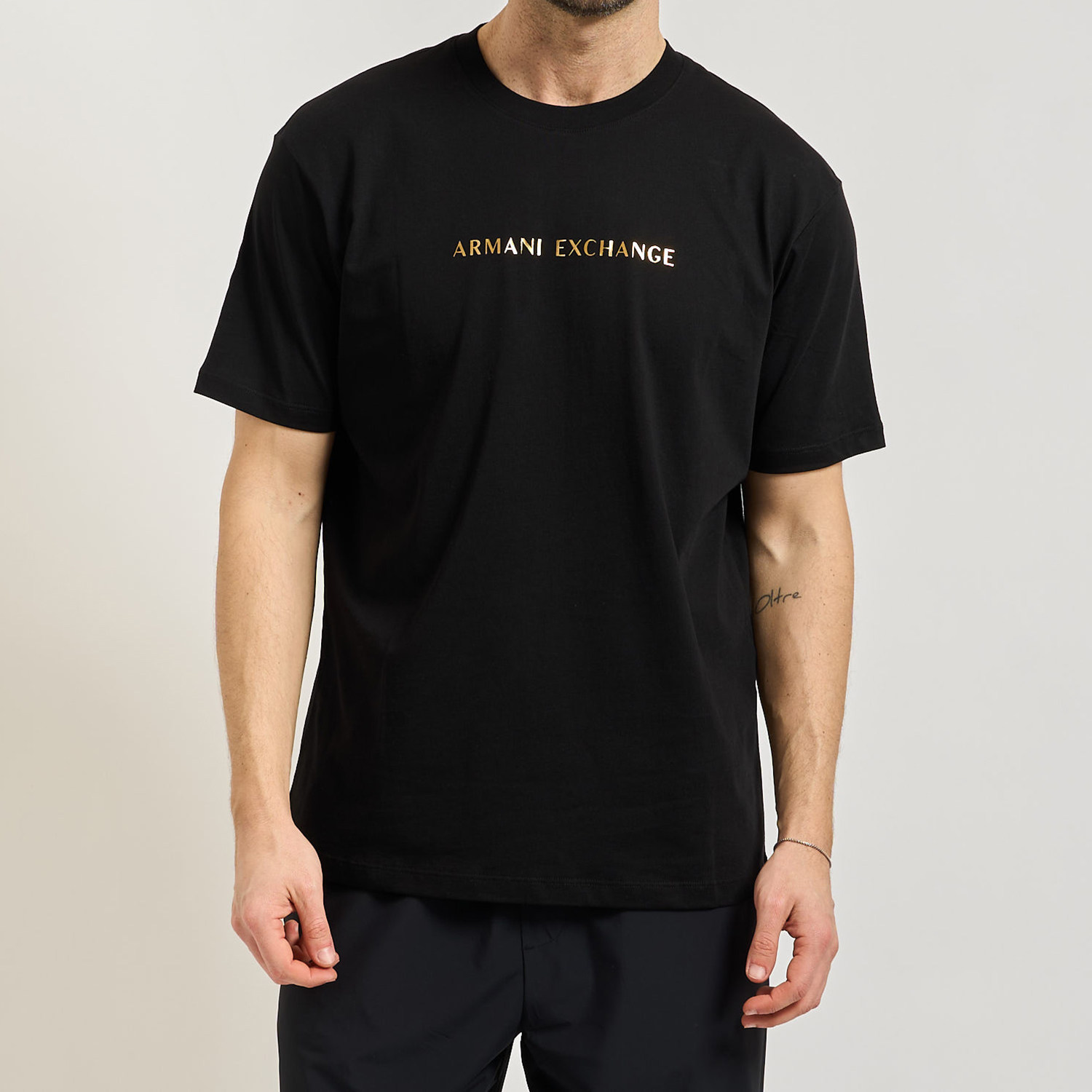 Armani/阿玛尼AX 男士金标时尚休闲圆领短袖T恤 XM002827 AF12308