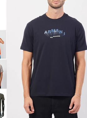 Armani/阿玛尼AX 男士潮时尚休闲圆领短袖T恤 6DZTHV ZJE6Z