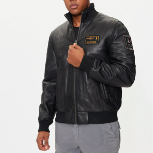 男真皮夹克外套皮衣 AM空军 242PN949PL249 Militare Aeronautica