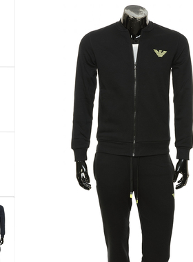 Armani/阿玛尼EA 男士奢潮应标毛里保暖运动套装 112115 4F571