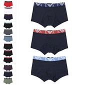 阿玛尼EA 111357 男士 平角裤 Armani 内裤 鹰标3件装 四角裤 4F715