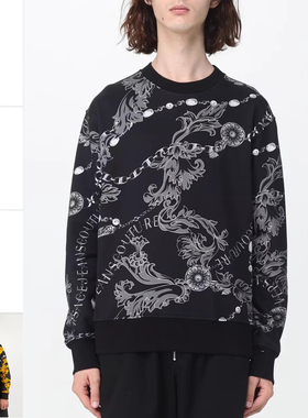 Versace/范思哲VJ 男士潮牌奢华印花圆领卫衣 75GAI3R0 FS102