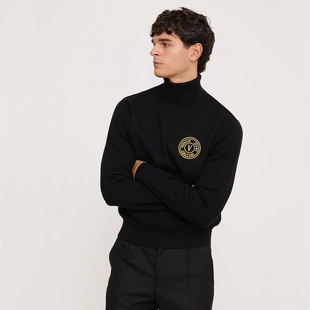 范思哲VJ 77GAFM07 男士 奢华金标高领保暖毛衣 CMH41 时尚 Versace