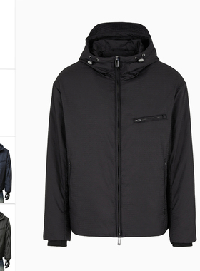 Armani/阿玛尼EA 男士鹰标连帽时尚休闲夹克外套 6D1B64 1NNXZ