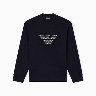 Armani/阿玛尼EA 男士鹰标时尚休闲圆领套头卫衣EM002906 AF10013
