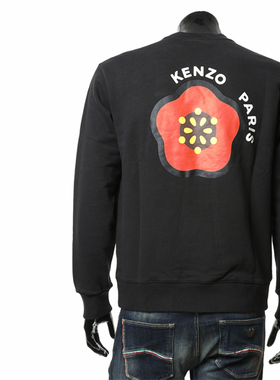 KENZO高田贤三 男士时尚潮牌大红花圆领休闲套头卫衣FF55SW2674MC