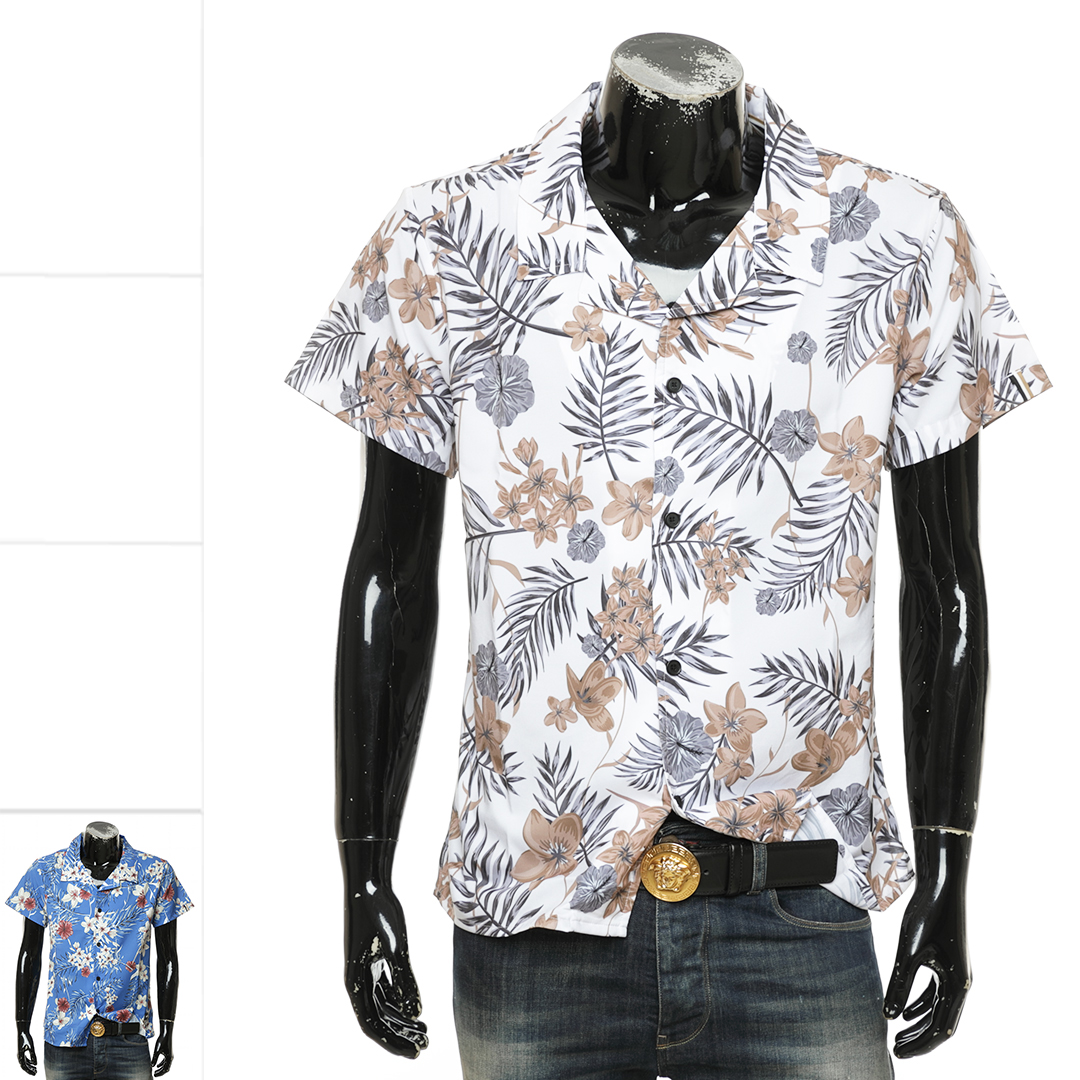 HugoBoss男士沙滩印花短袖衬衫