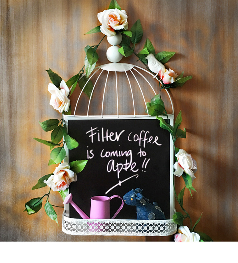 秀艾迪 手工铁艺店铺用悬挂式小黑板广告牌 书店花店商用手写展示板