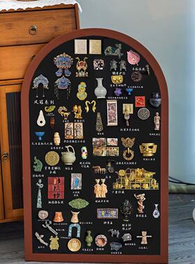 秀艾迪 拱形冰箱贴展示板 半圆磁性黑板 挂式挂墙 冰箱贴收纳装饰磁吸磁铁小黑板 可写字 拱门展板