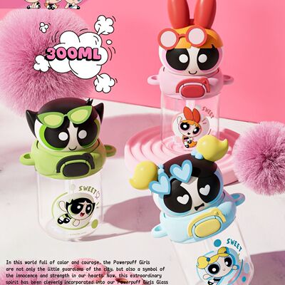 恒度飞天小女警儿童tritan吸管杯