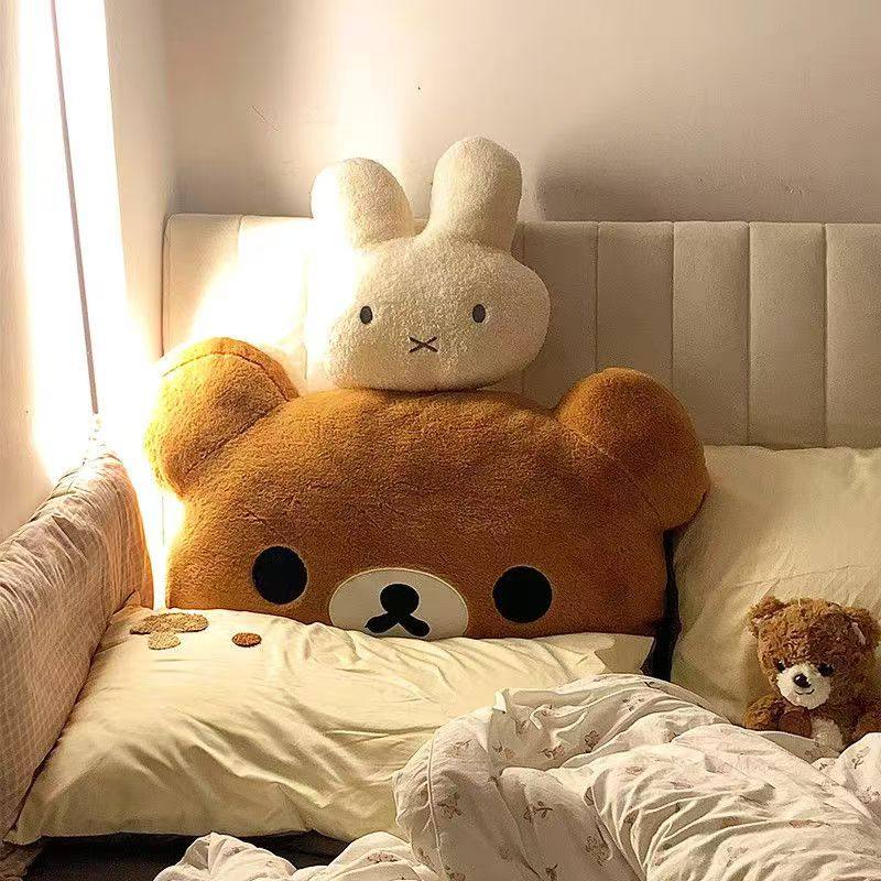 轻松熊床头靠枕护腰软包靠垫玩偶公仔搂睡抱枕大学生寝室卧室装饰,居家布艺,午睡枕,淘宝优惠券,粉丝福利购,淘宝优惠卷