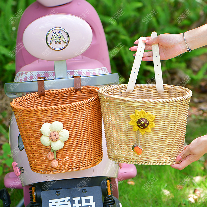 电动车后置车筐电瓶自行车后车篮