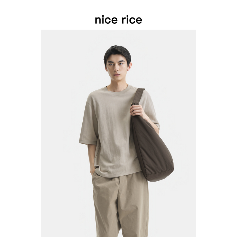 nicerice好饭中袖圆领T恤