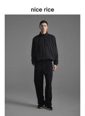 nice rice好饭 s.系列弹力抽绳脚口宽松软壳休闲运动长裤NGD11115