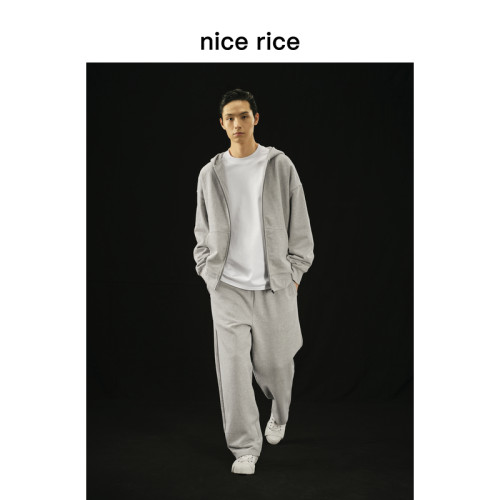 nicerice好饭全棉直筒宽松卫裤