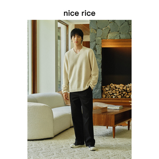 休闲长裤 nice 全棉帆布内抽绳直筒简约男士 冬季 NGD11002 rice好饭