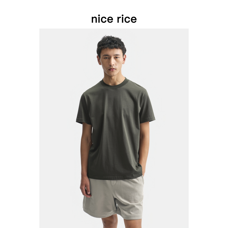 nicerice好饭复古圆领短袖T恤