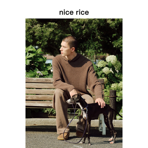 nicerice好饭连帽套头羊毛衫