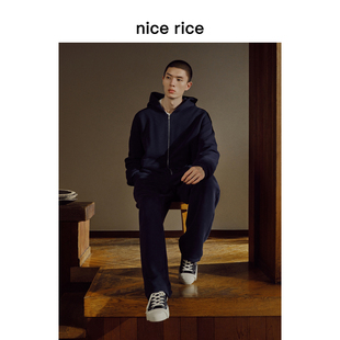 400G全棉毛圈布反面绒底做旧宽松卫裤 冬季 NGD12048 rice好饭 nice