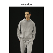 nice 全棉休闲宽松连帽卫衣NCC04001 款 rice好饭 r.系列500G经典