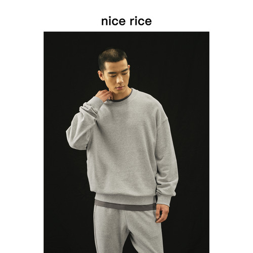 nicerice好饭全棉圆领套头卫衣