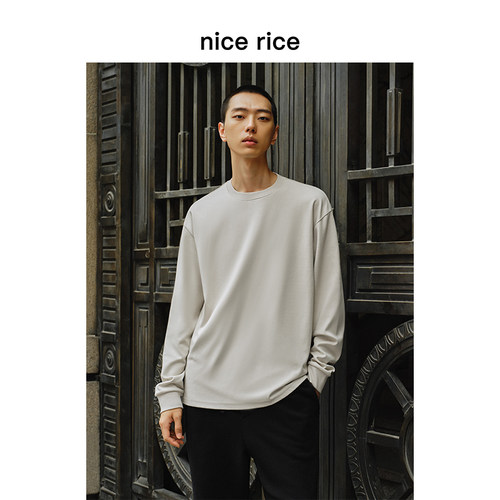 nicerice好饭双面布长袖T恤