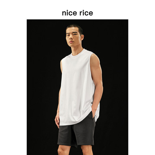 nicerice好饭匹马棉大袖口背心