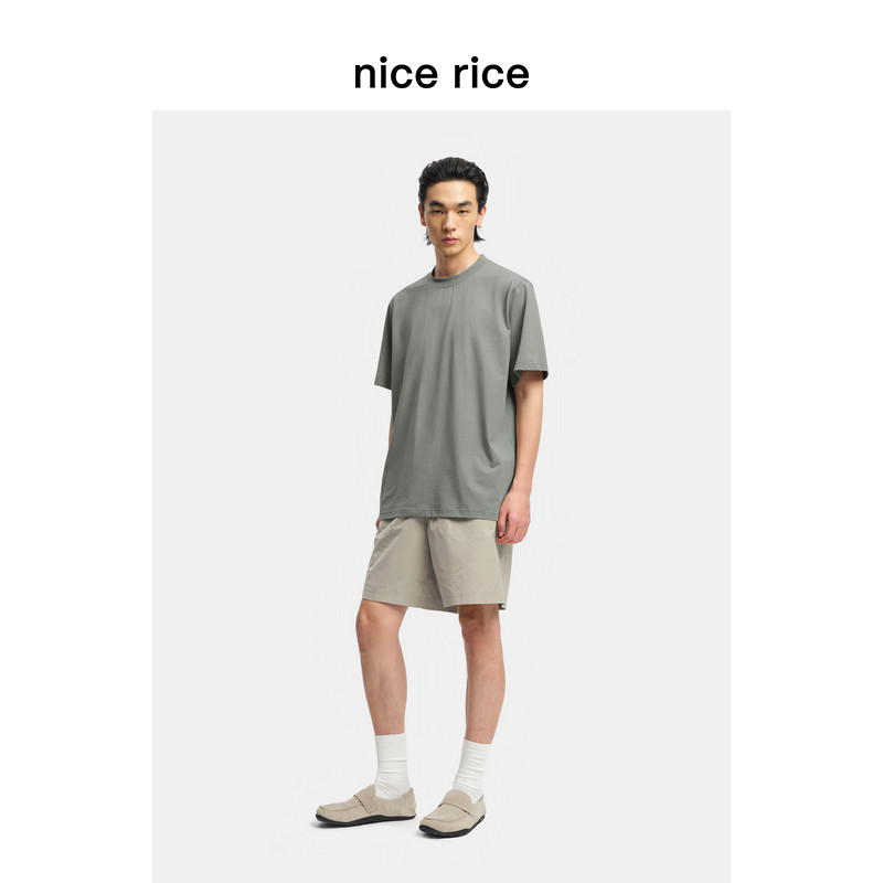 nice rice好饭 26夏季新品内抽绳斜插袋宽松男士休闲短裤NIX11125