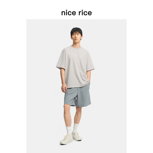 nicerice好饭宽松针织短裤