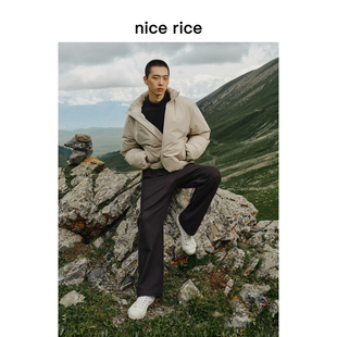 棉氨斜纹微弹撞钉直筒休闲长裤 nice 新品 冬季 NGD11016 rice好饭