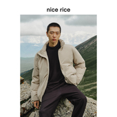 冬季 nice rice好饭 90白鸭绒内绗缝立领宽松休闲羽绒服男NGD10011