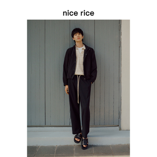 撞色编织外抽绳肌理宽松休闲裤 nice 新品 25春季 NHC11070 rice好饭
