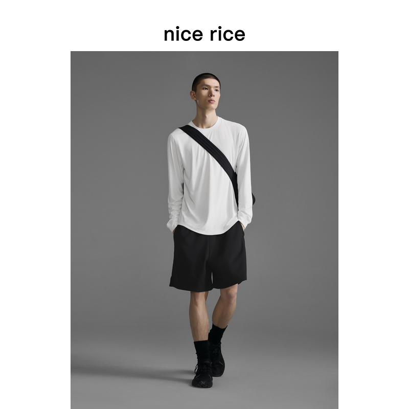 nicerice好饭宽松针织短裤