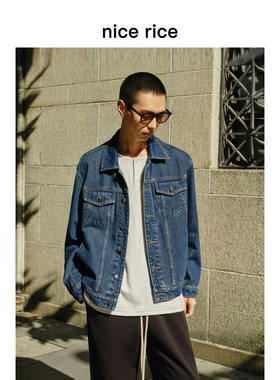 nice rice好饭  全棉14.5盎司riri工字扣直身牛仔夹克NGQ08039