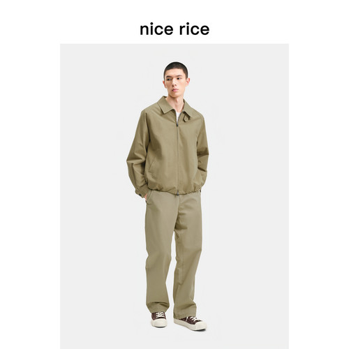 nicerice好饭磨毛工装长裤
