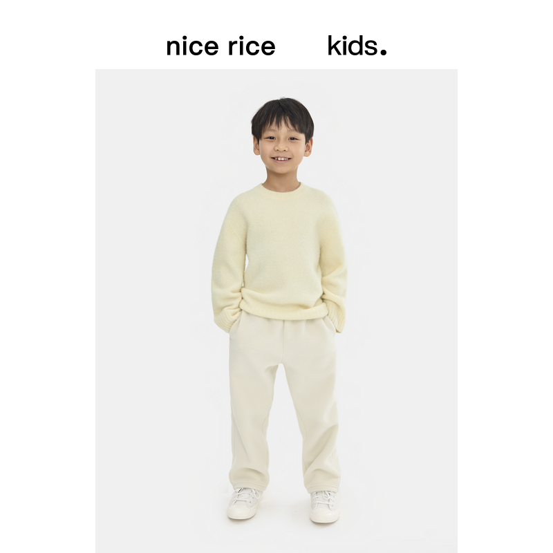 nicerice好饭摇粒绒直筒卫裤
