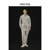 nice NCC12001 休闲束脚卫裤 rice好饭 r.系列500G重磅全棉针织美式